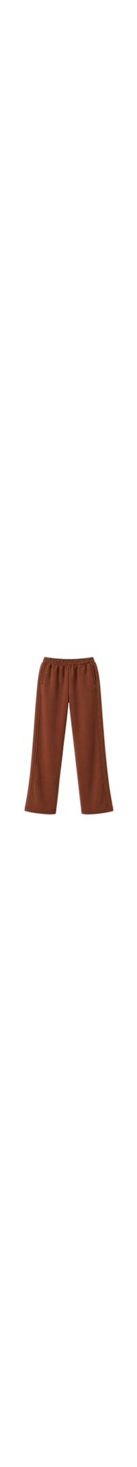 Calça Pantalona Moletom Linhas Outono - Marrom
