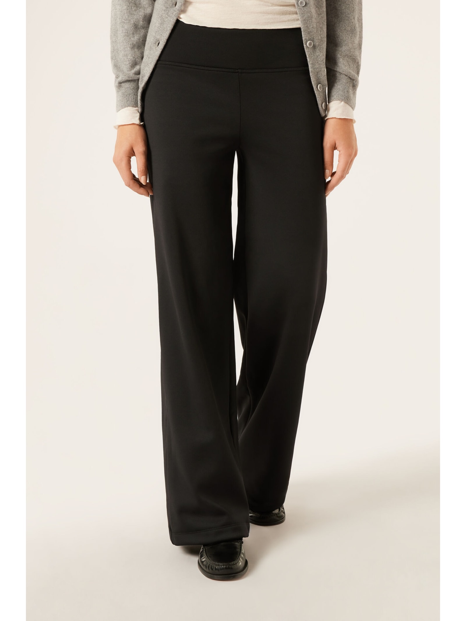 Calça Pantalona Térmica Com Plush Interno Preto Calzedonia