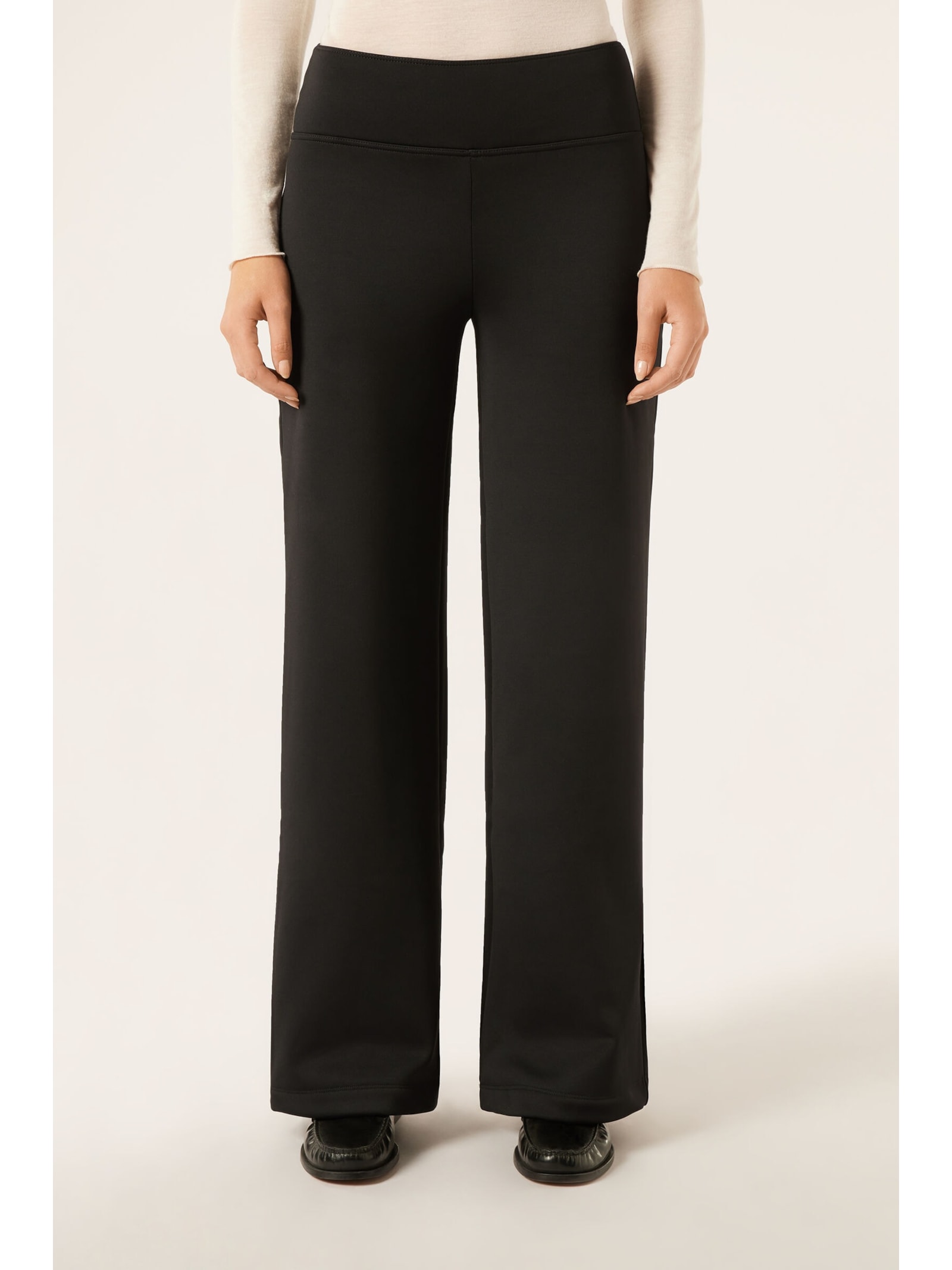 Calça Pantalona Térmica Com Plush Interno Preto Calzedonia
