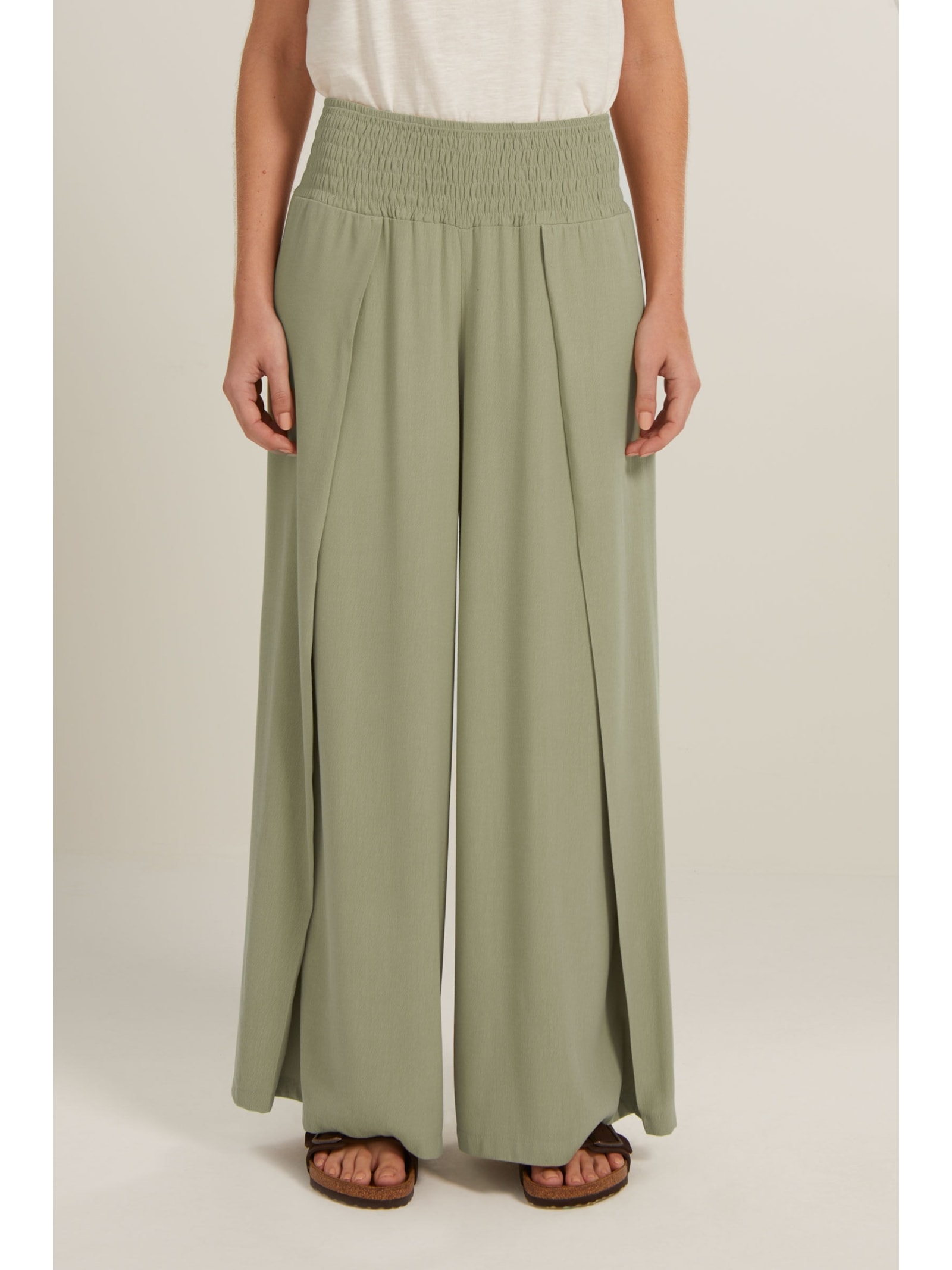 Calça Pantalona Verde Claro Liocel Fabricia Yogini