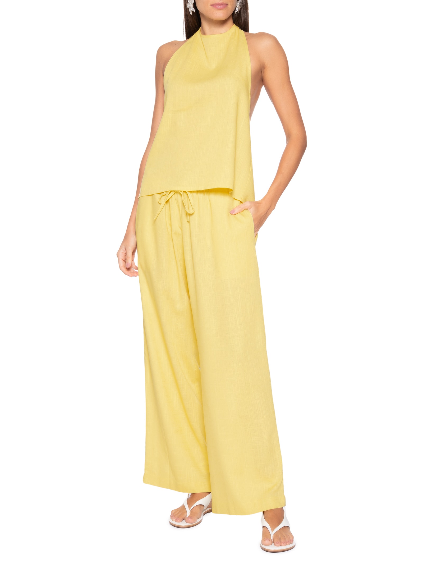 Calça Porto Feminina Amarelo Panô