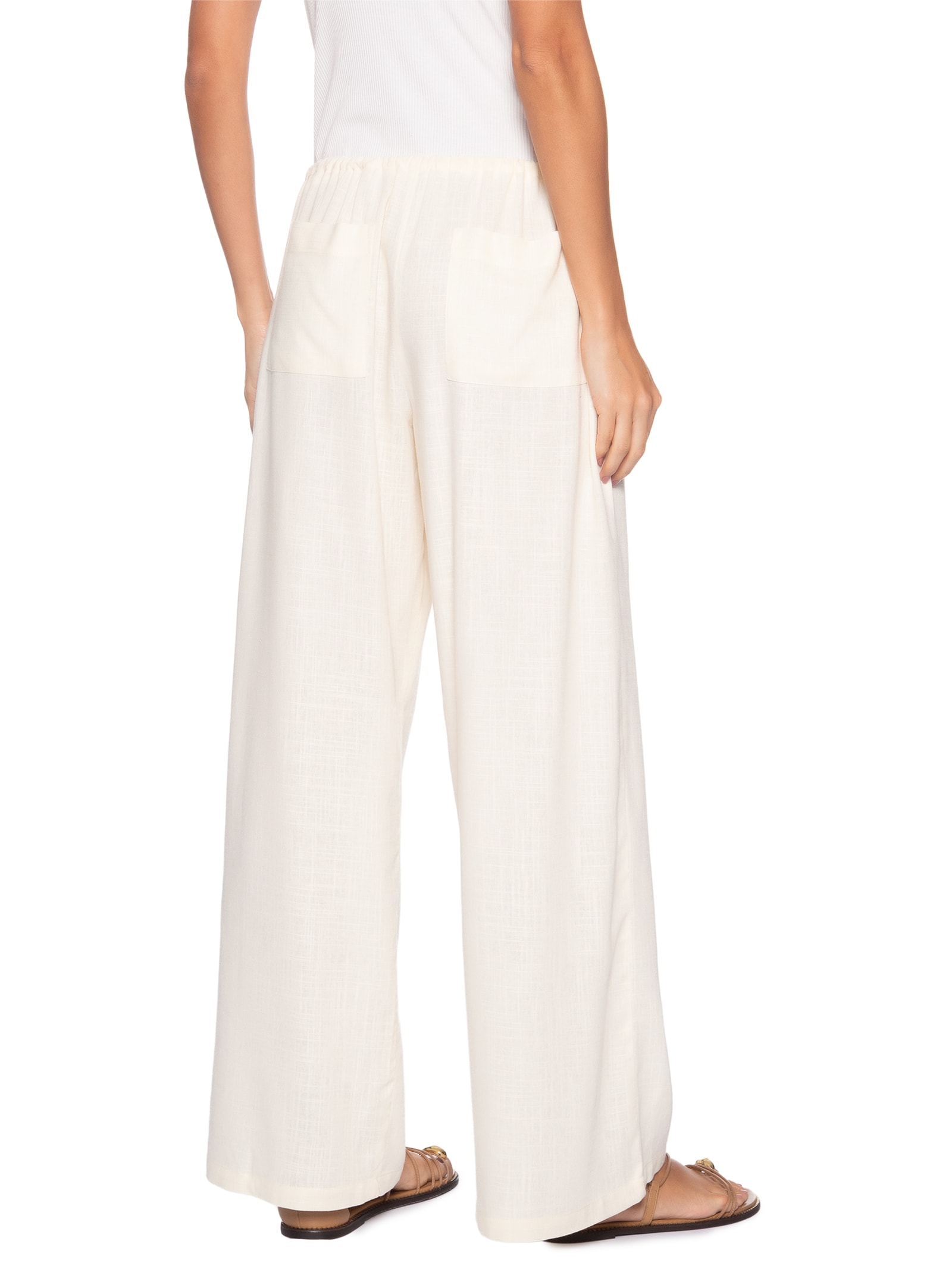 Calça Porto Feminina Branco Panô
