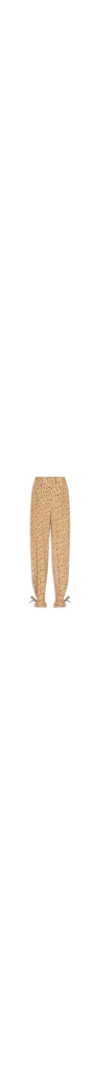 Calça Punho Amarração Estampada - Marrom