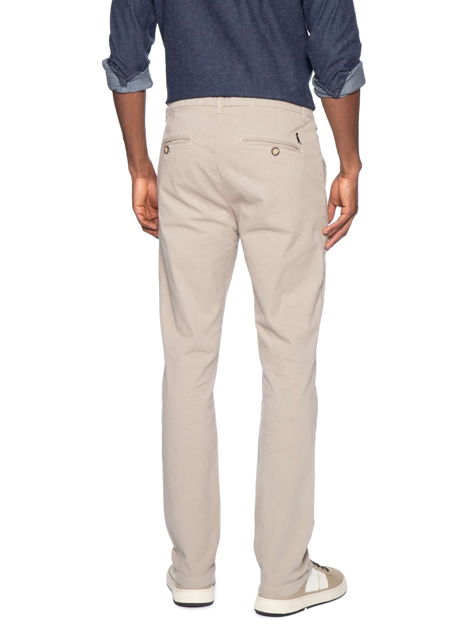Calça Reta Casual Masculina Iron Cinza Reserva