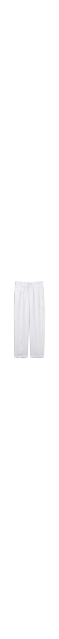 Calça Reta Em Linho e Viscose - Branco