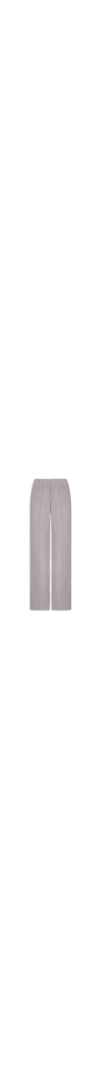Calça Reta em Malha Tricot com Nervura Feminina – Cinza