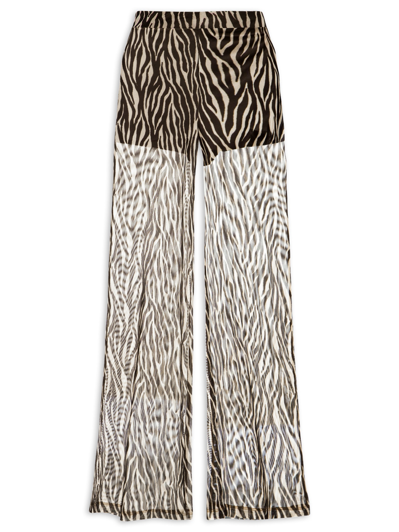 Calça Reta Feminina Est Zebra Urban Sport Preto Animale Jeans