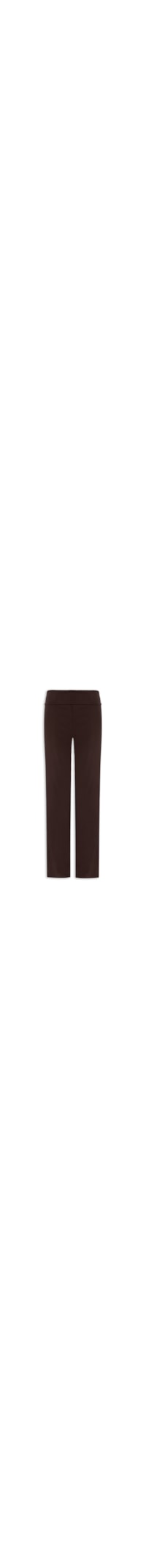 Calça Reta Feminina Honey Fold Over - Marrom