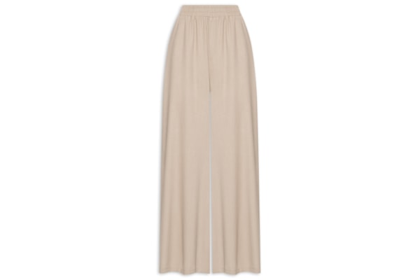 Calça Reta Fendi Com Linho Marília