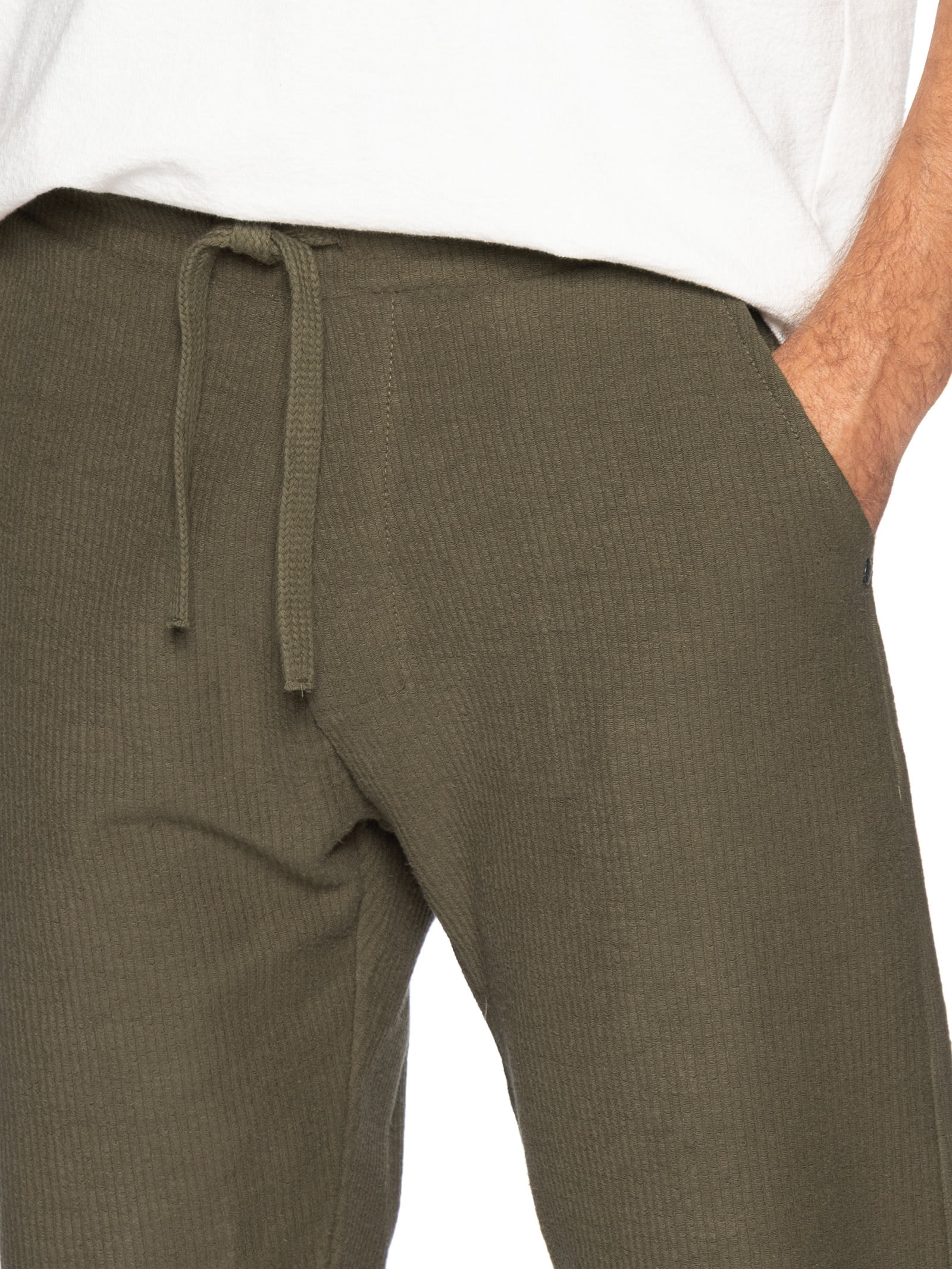 Calça Reta Masculina Basic Canelado Marrom Osklen