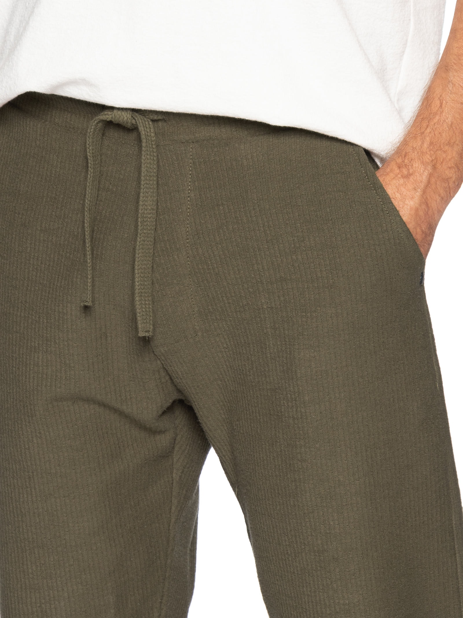 Calça Reta Masculina Basic Canelado Marrom Osklen