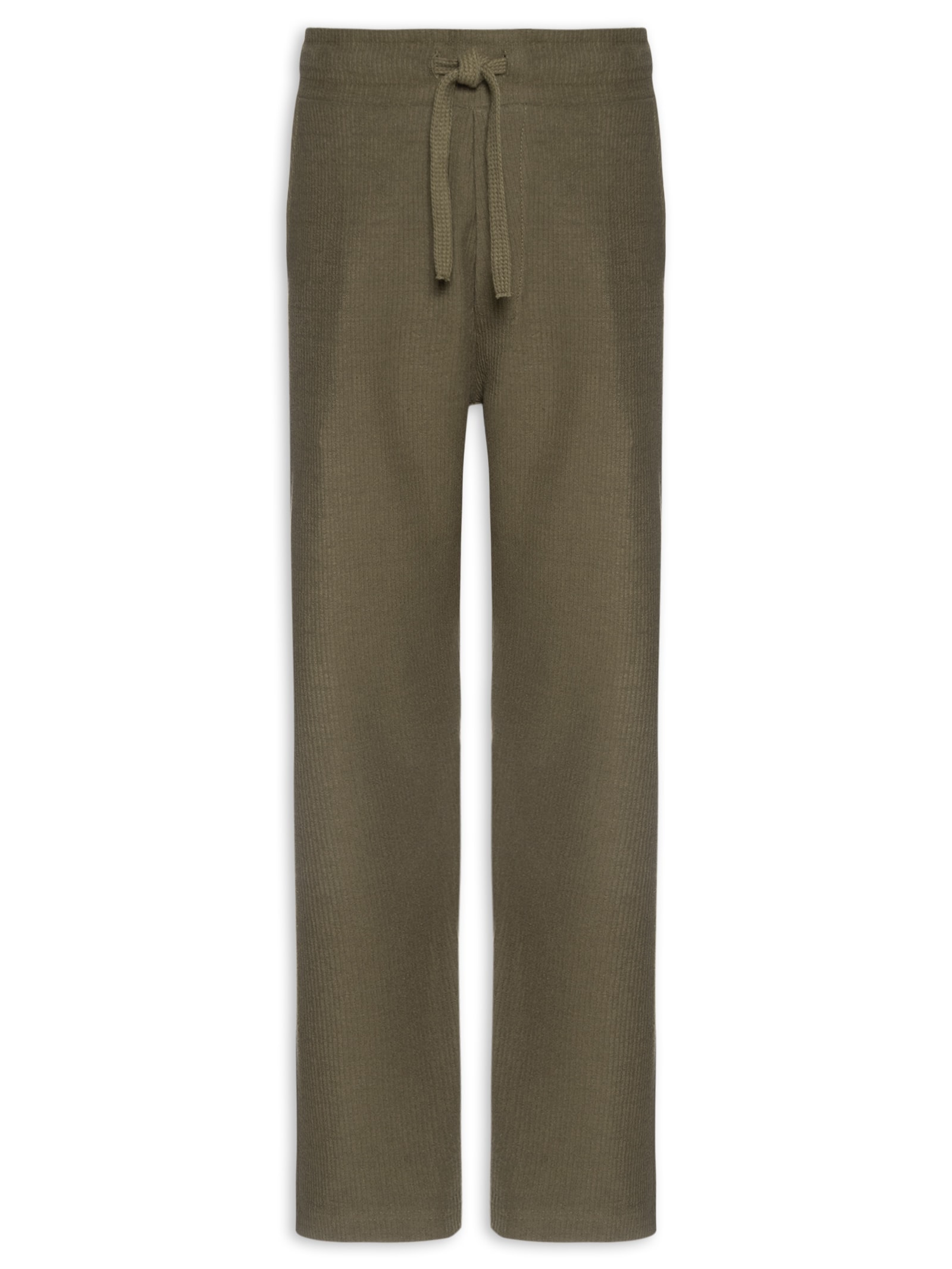 Calça Reta Masculina Basic Canelado Marrom Osklen
