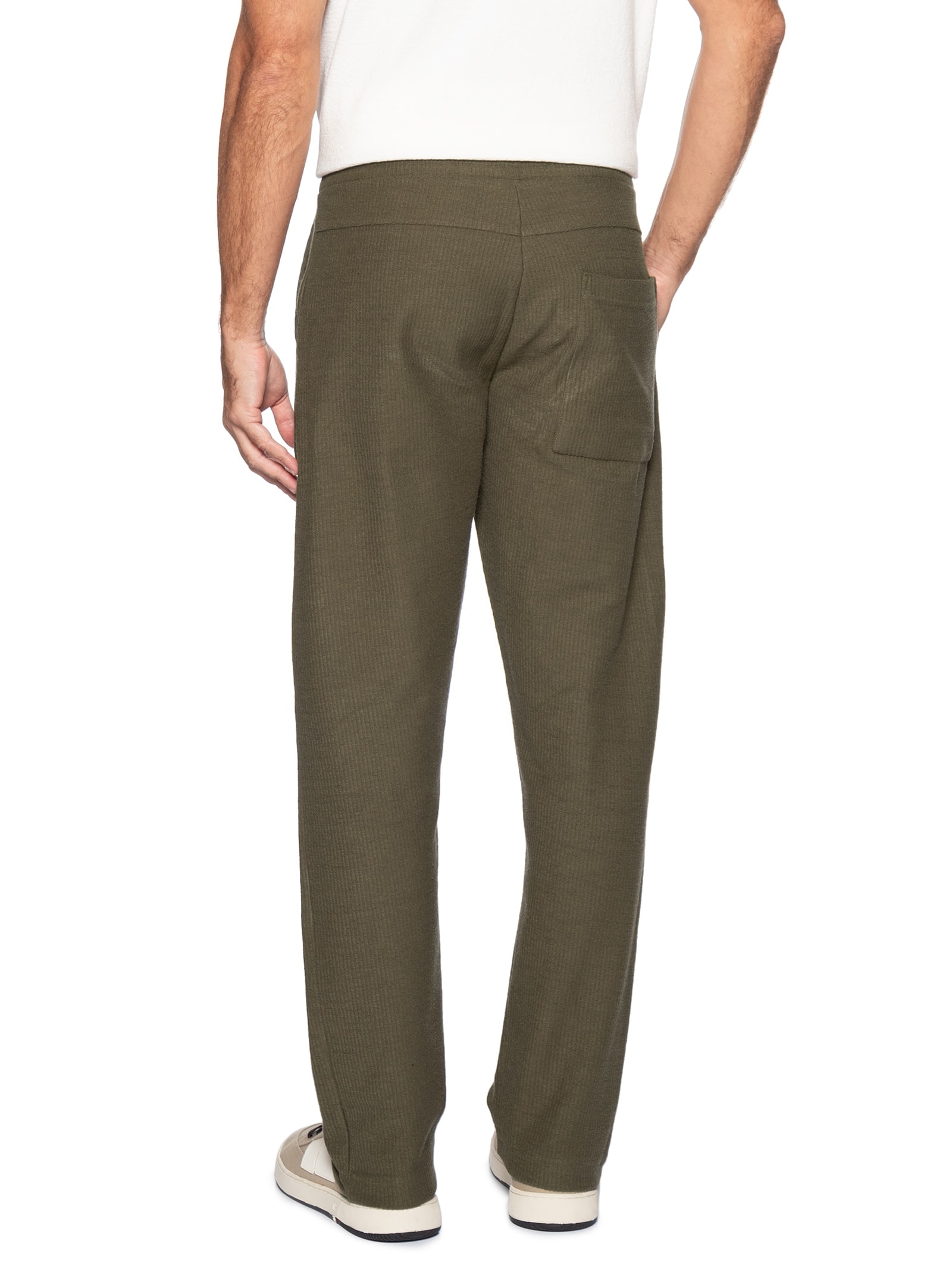 Calça Reta Masculina Basic Canelado Marrom Osklen