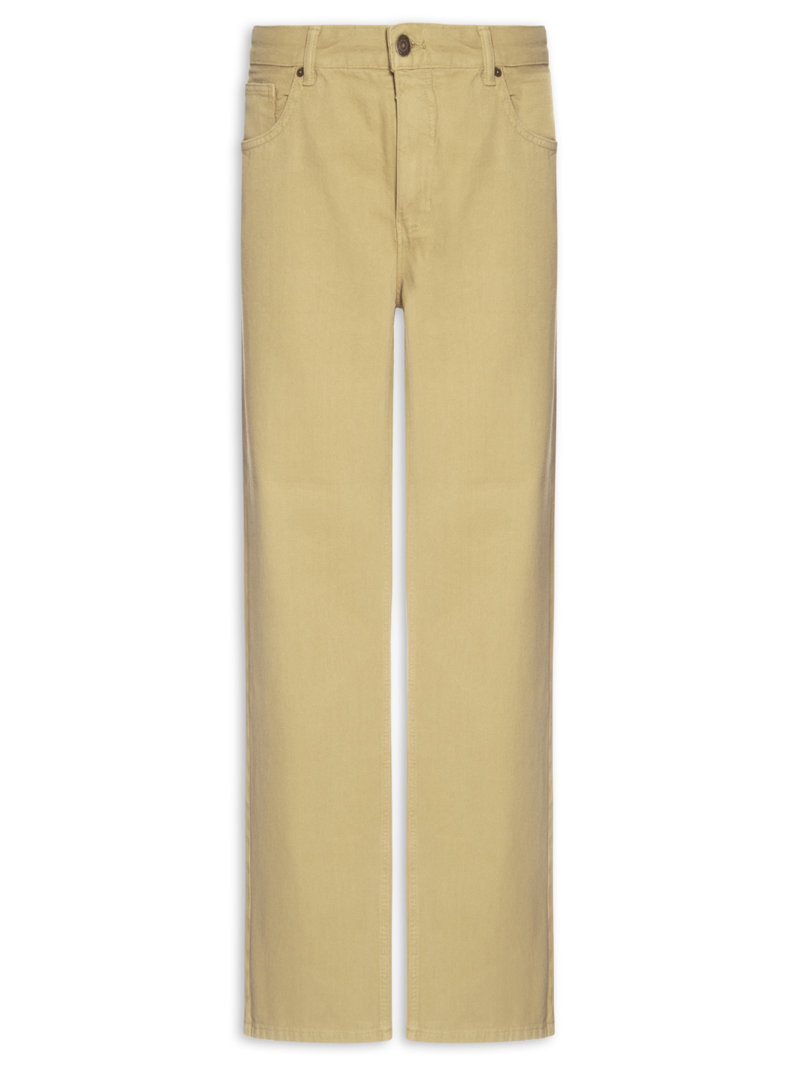 Calça Reta Masculina Comfort de Sarja Bege Hering