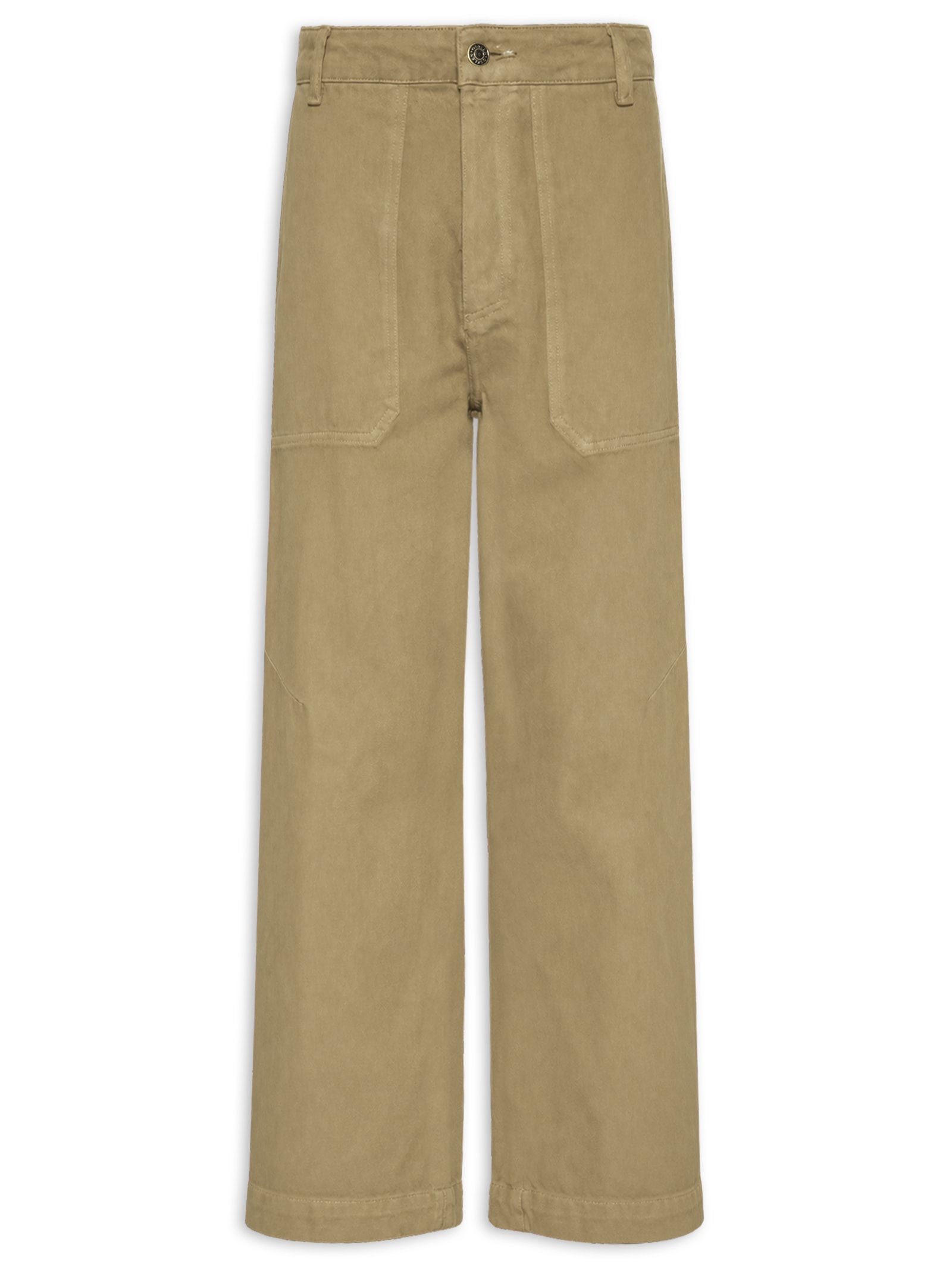 Calça Reta Masculina Cotton Stonewash Over Marrom Osklen