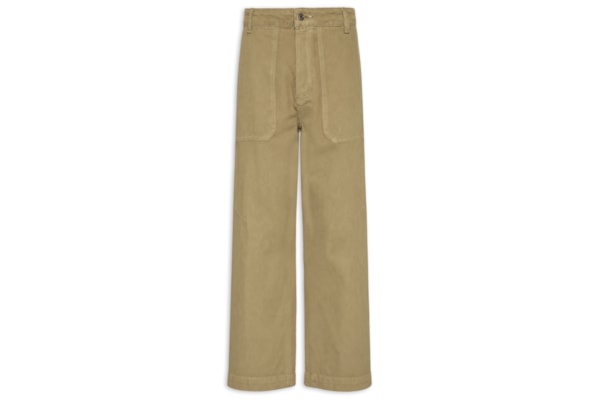 Calça Reta Masculina Cotton Stonewash Over - Marrom
