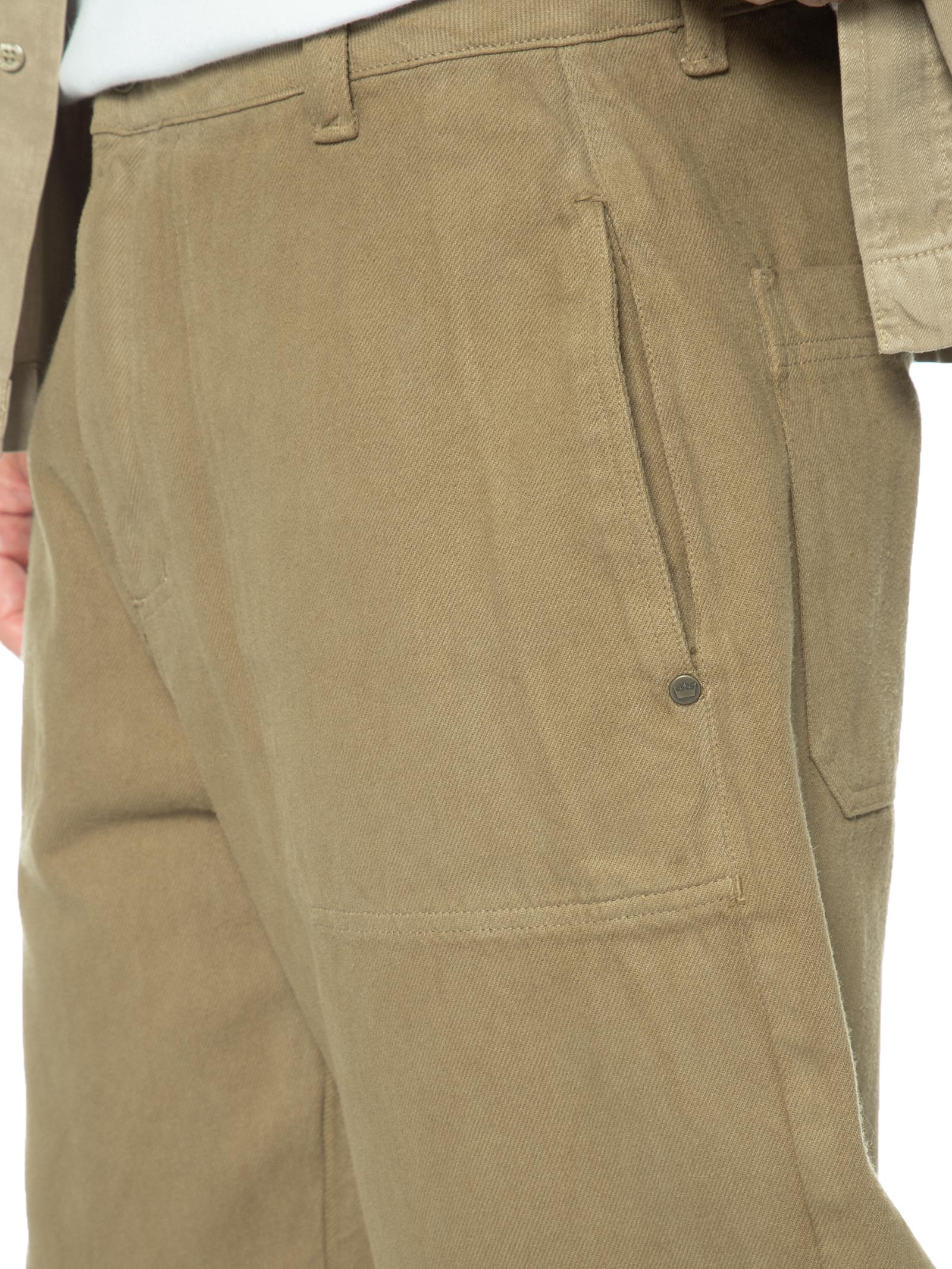 Calça Reta Masculina Cotton Stonewash Over Marrom Osklen