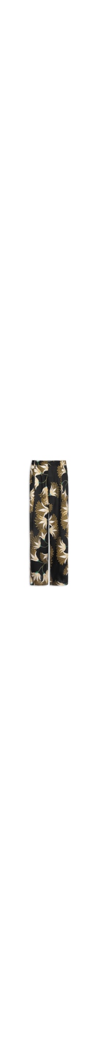 Calça Reta Masculina Jazz Floral Trama – Preto