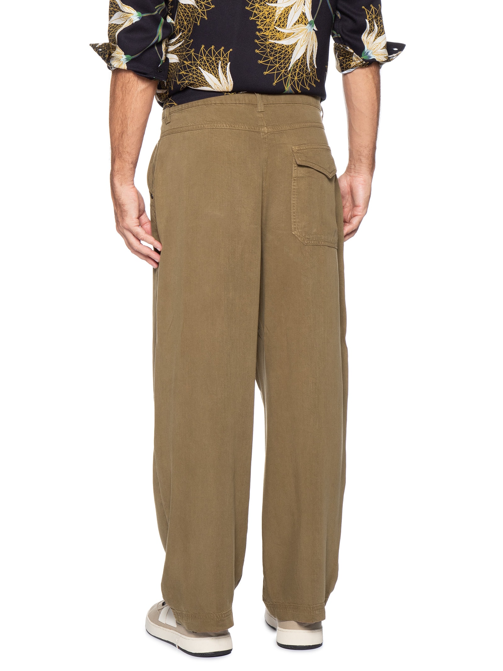 Calça Reta Masculina Over Used Utility Marrom Osklen