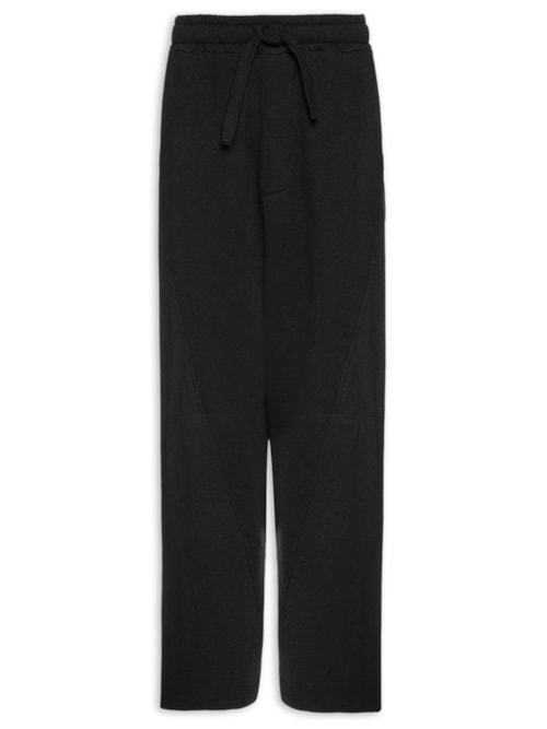 Calça Reta Masculina Over Wrinkle Bold - Preto
