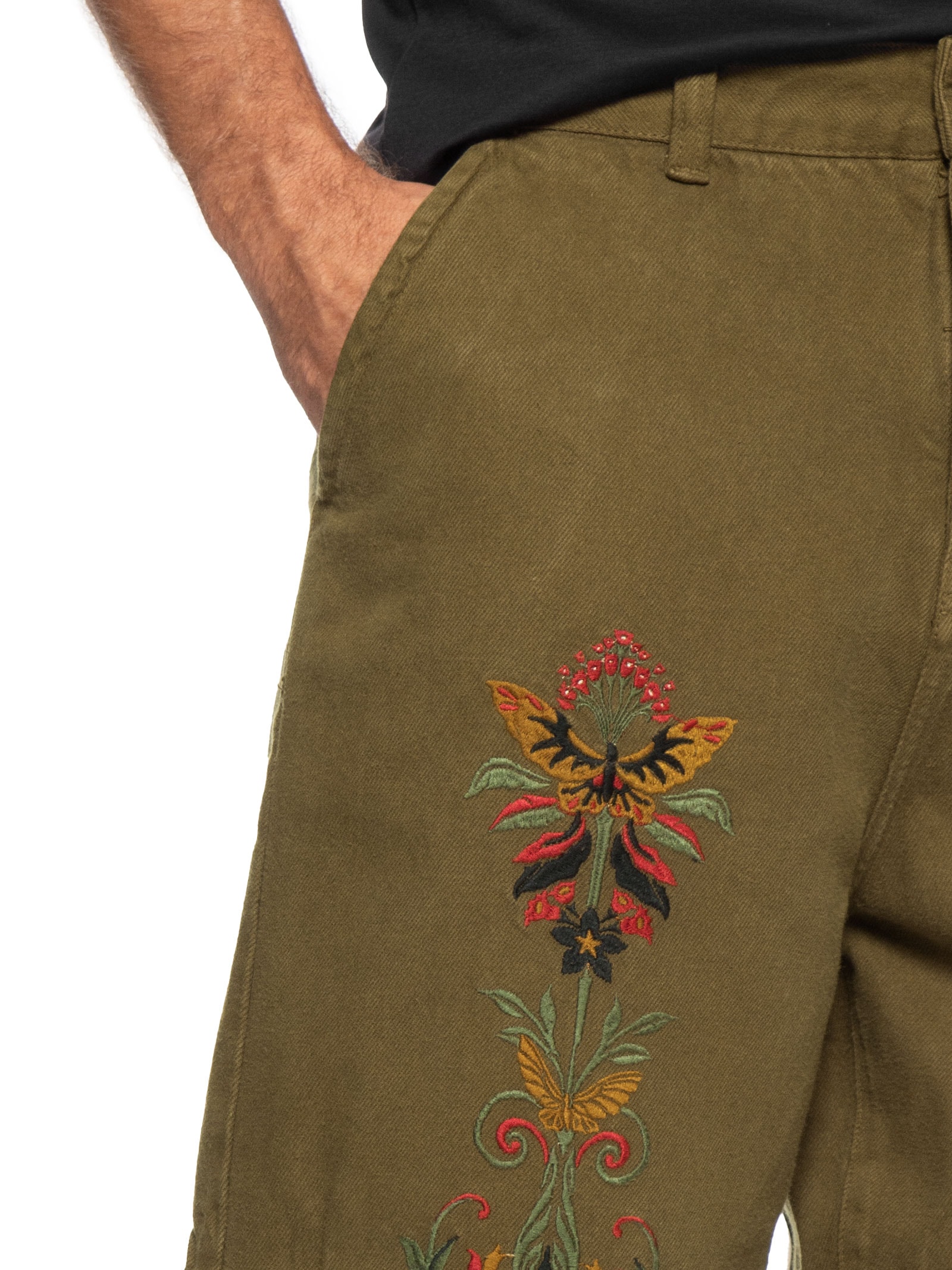 Calça Reta Masculina Tokyo Bordado Insetcs Cotton – Marrom Osklen