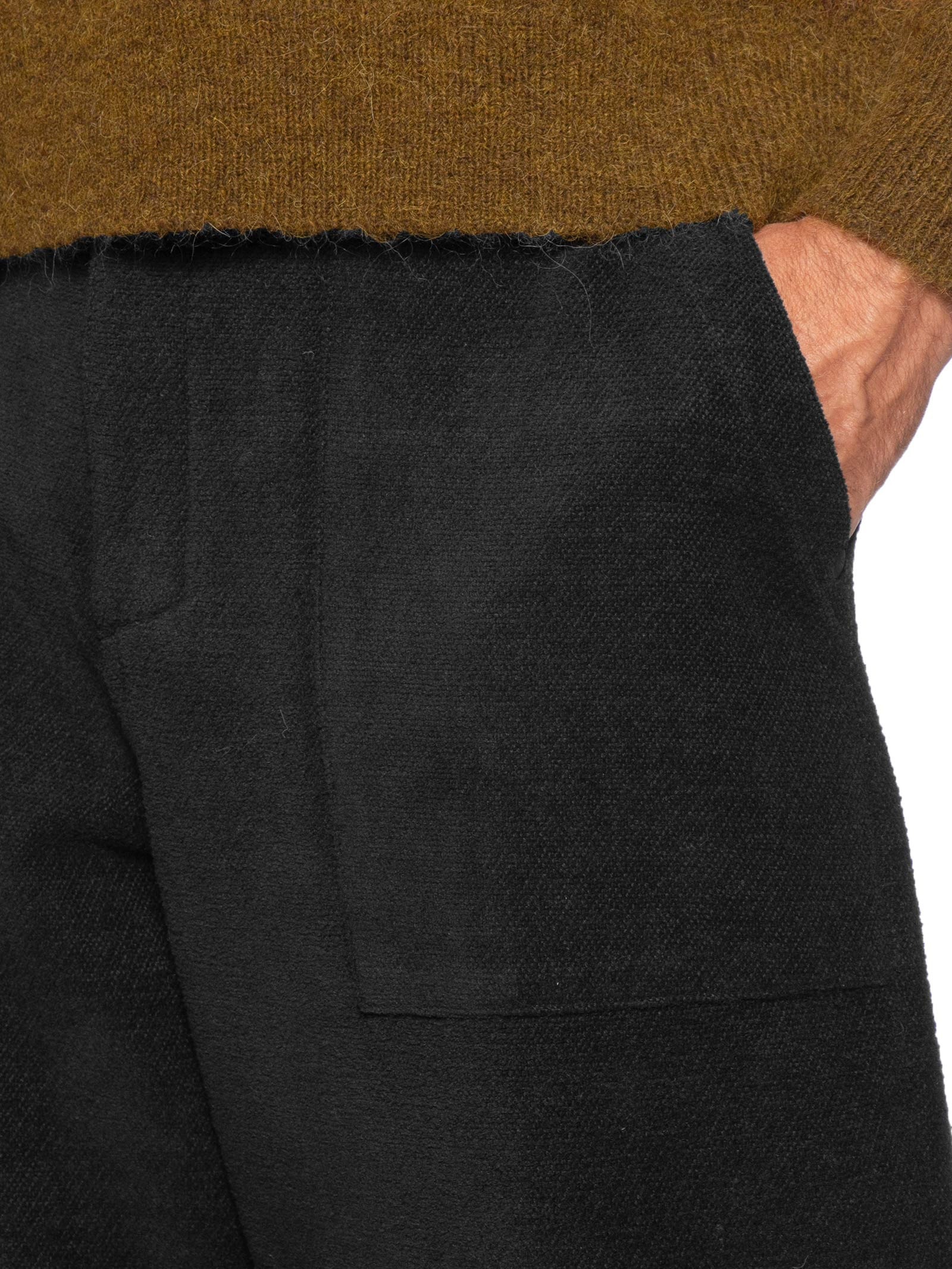 Calça Reta Masculina Tweed Cotton Texture Preto Osklen
