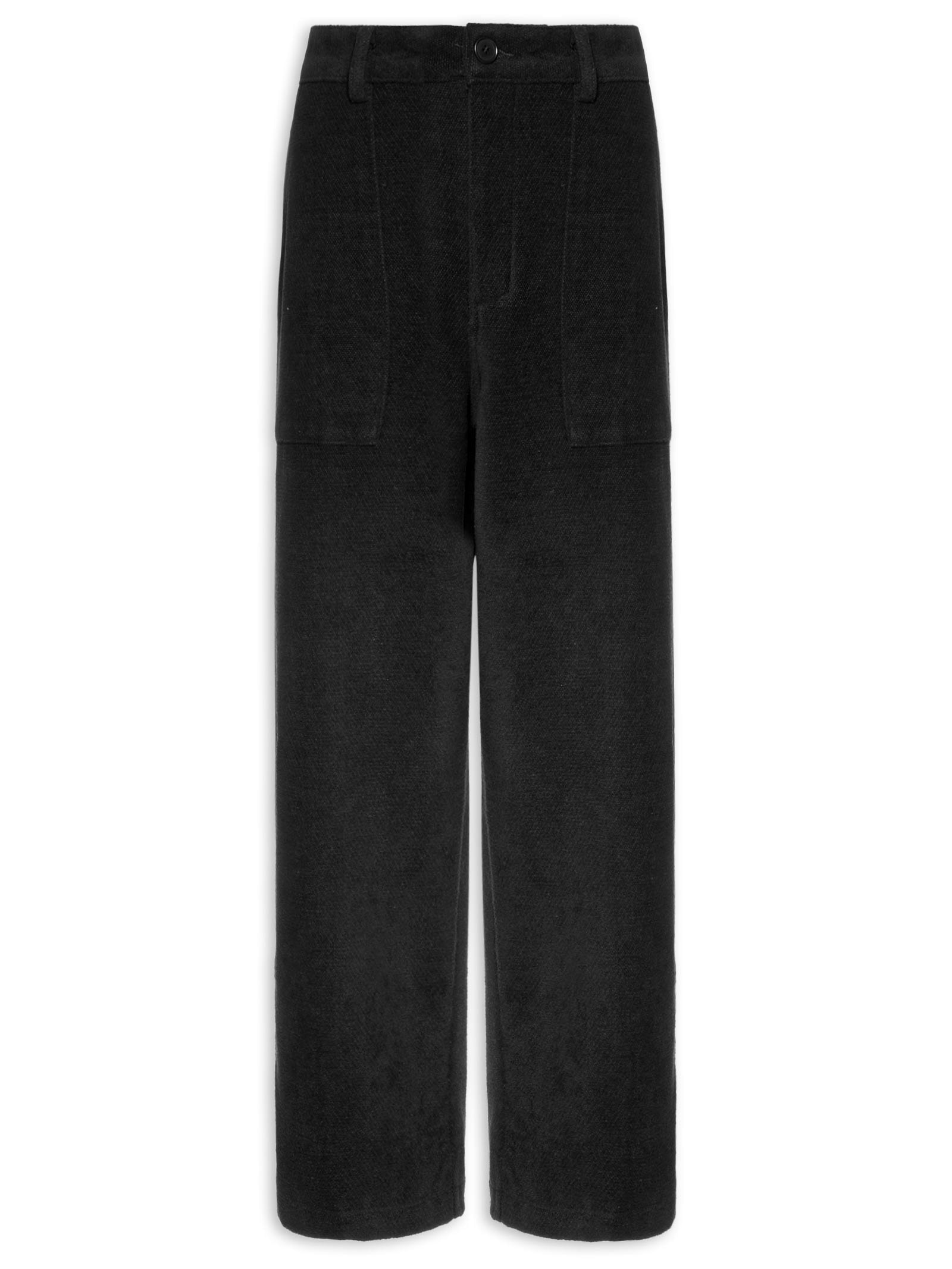 Calça Reta Masculina Tweed Cotton Texture Preto Osklen