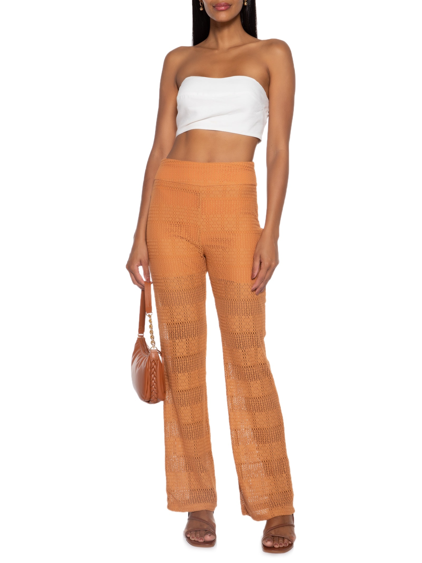 Calça Reta Trancoso Marrom Market 33