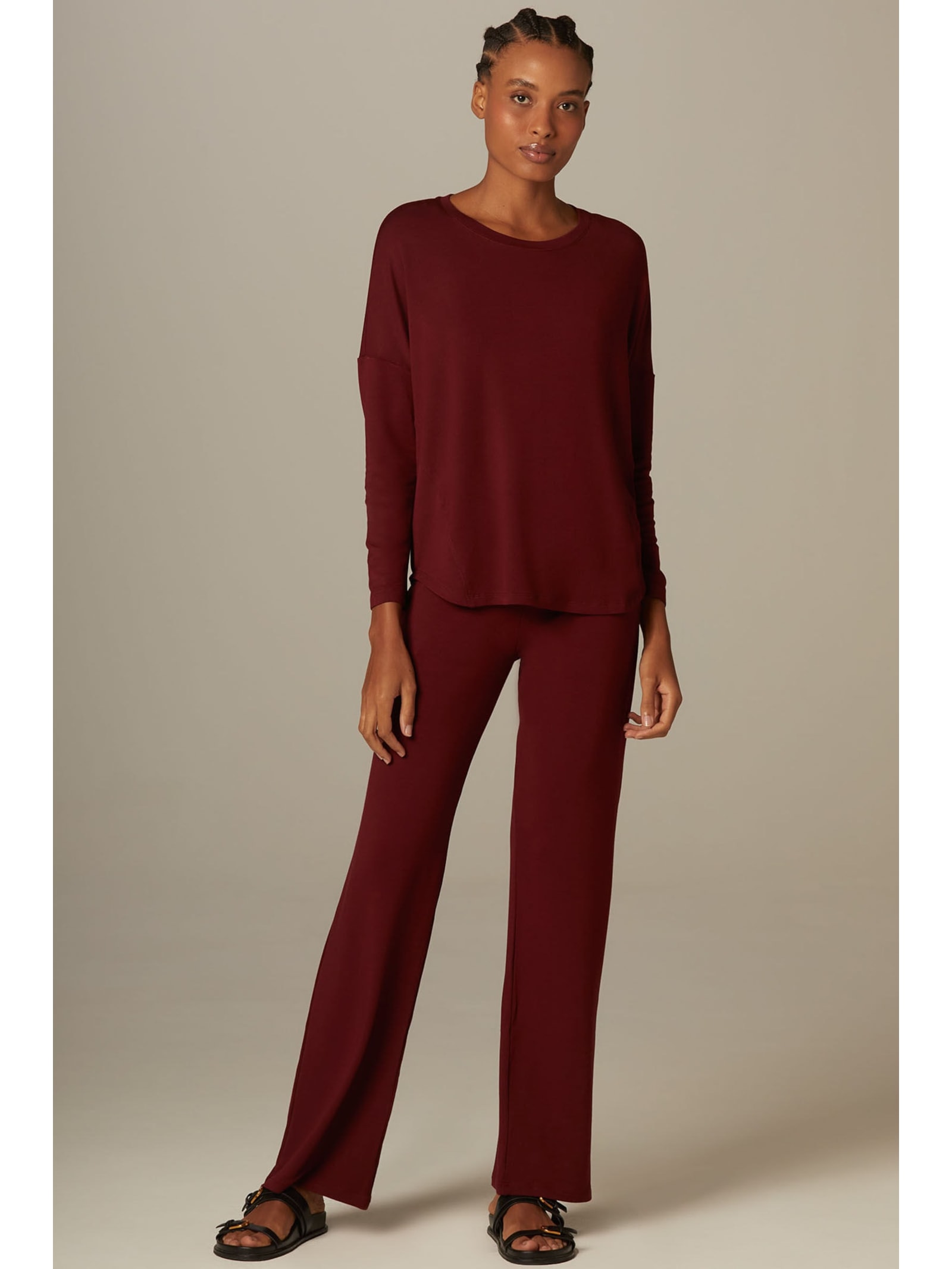 Calça Reta Vinho Bambu IV Yogini