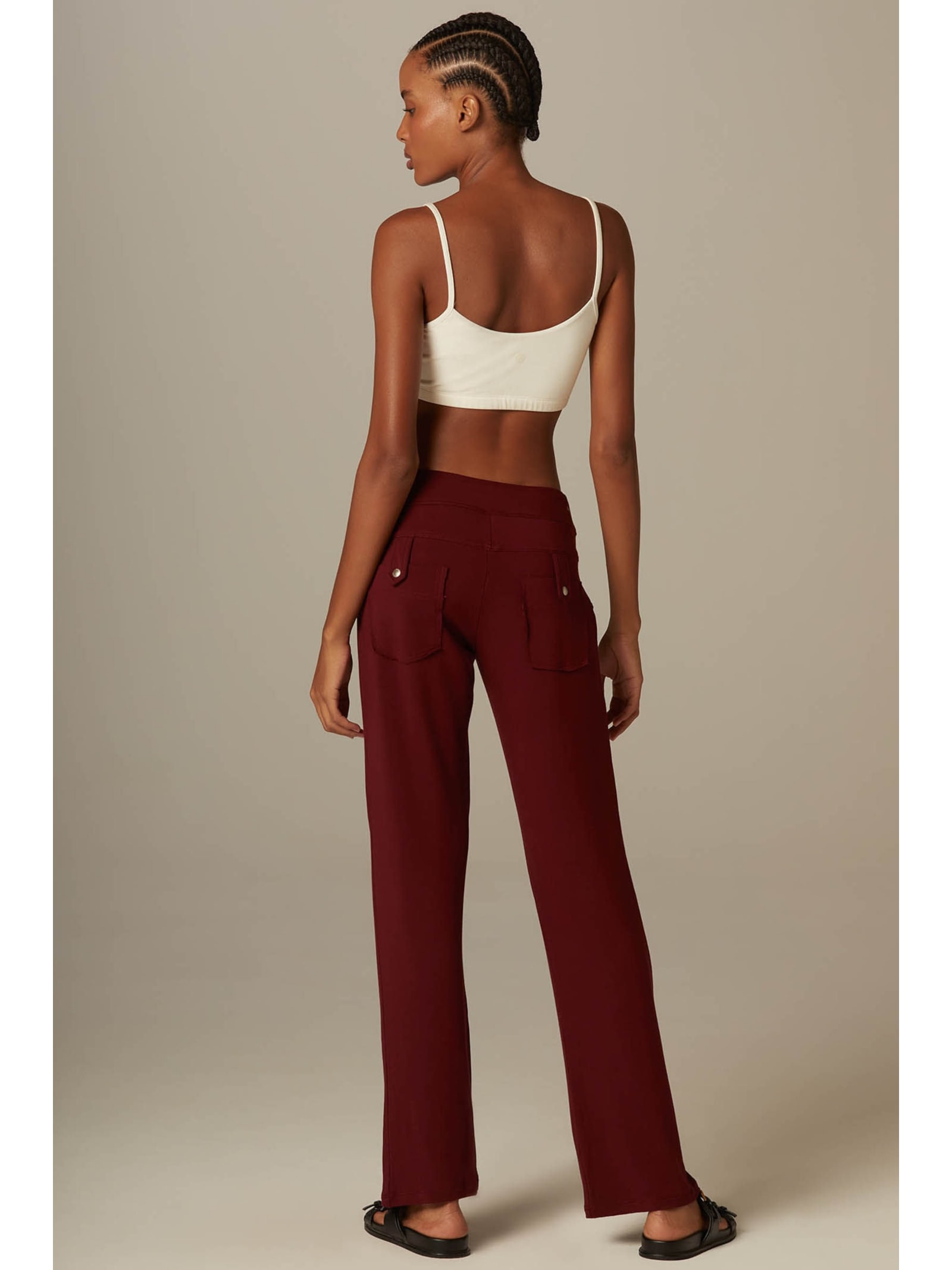 Calça Reta Vinho Bambu IV Yogini
