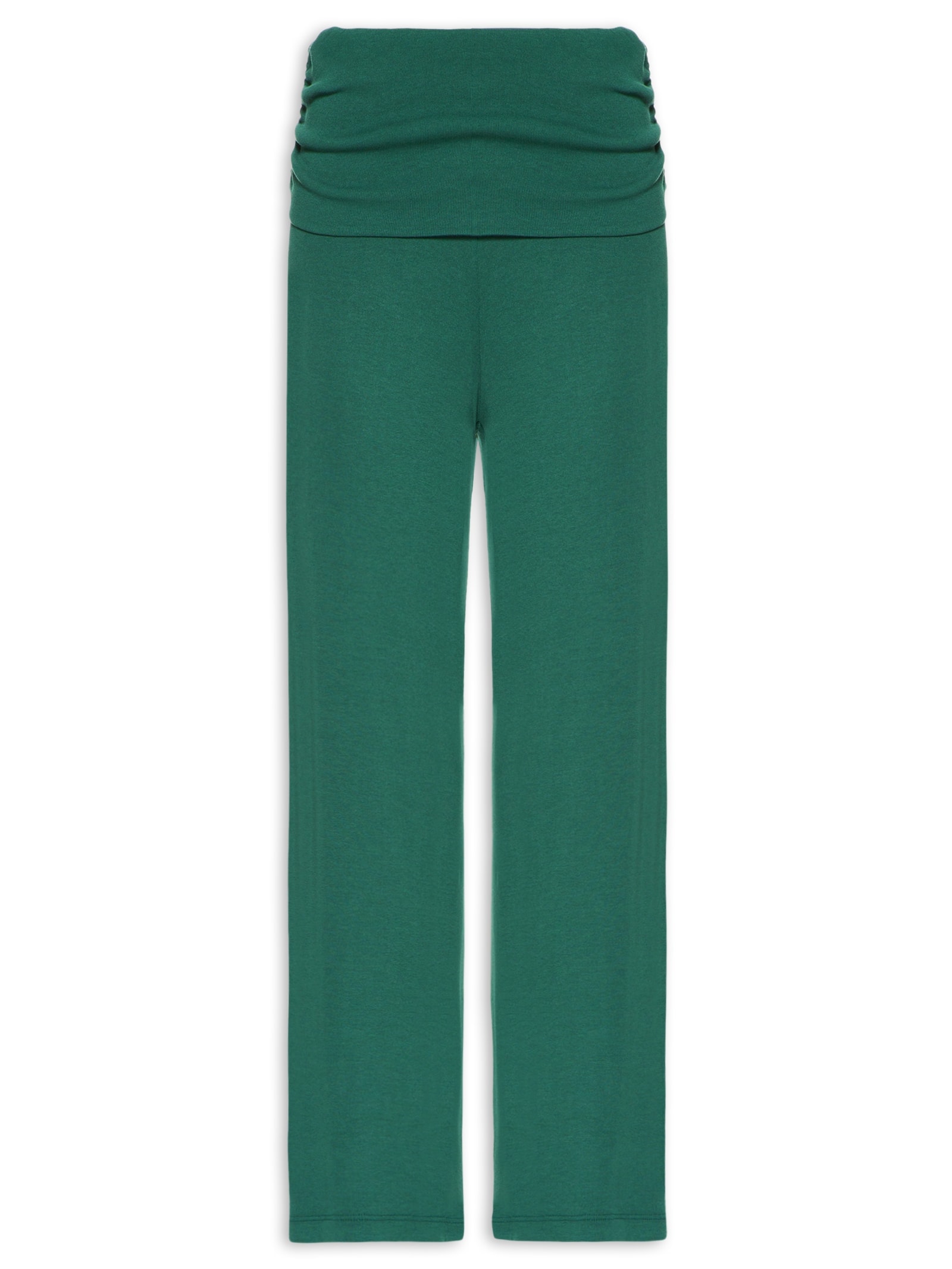Calça Reta Vira Cós Esmeralda Elis Yogini