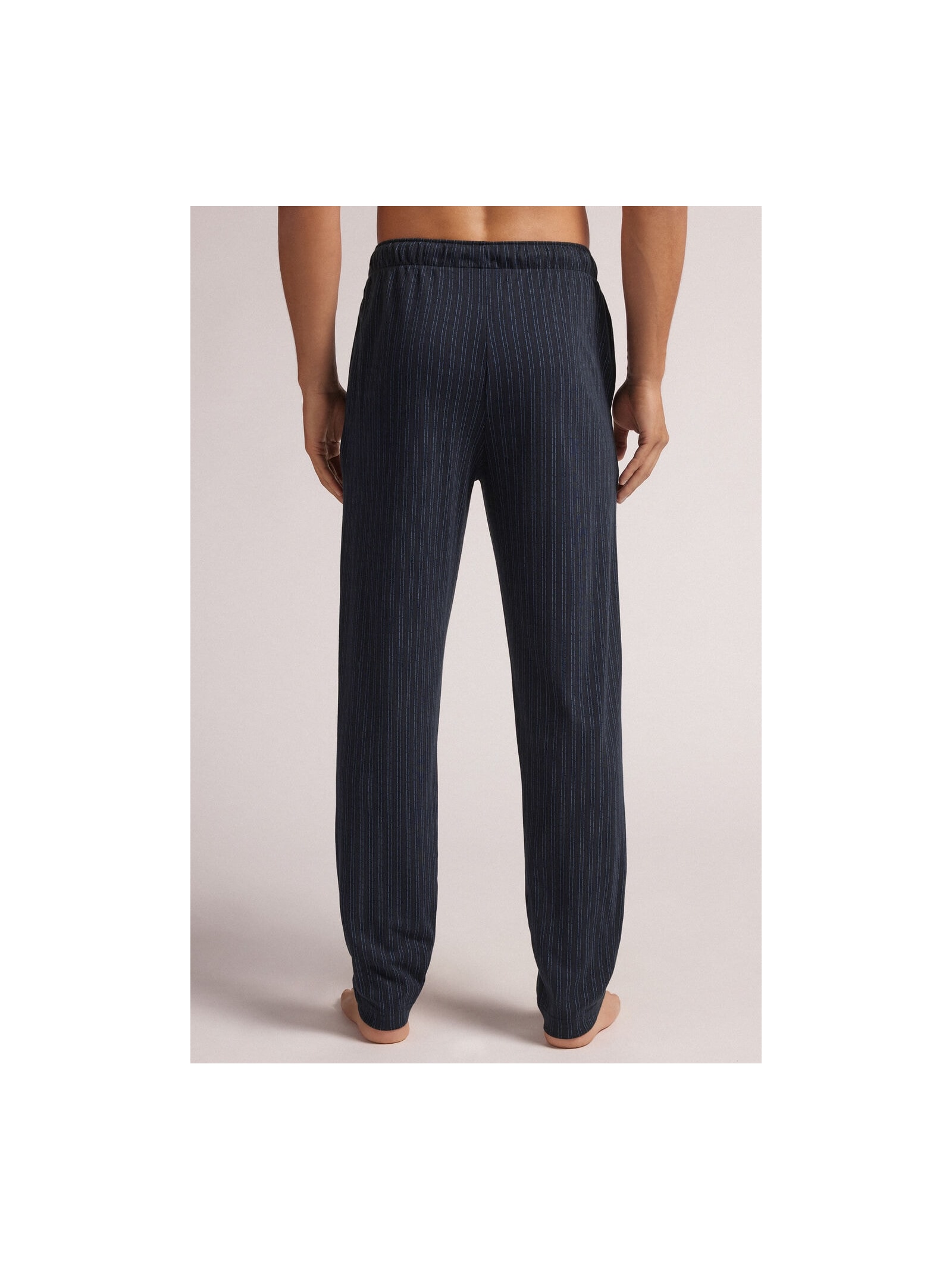 Calça Risca De Giz Em Algodão Azul Intimissimi