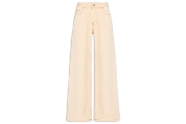 Calça Sarja Wide Faver - Bege