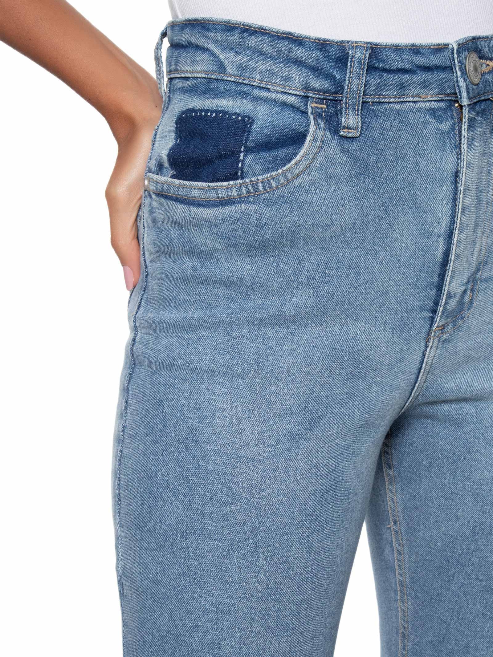 Calça Skinny Feminina Azul Dzarm