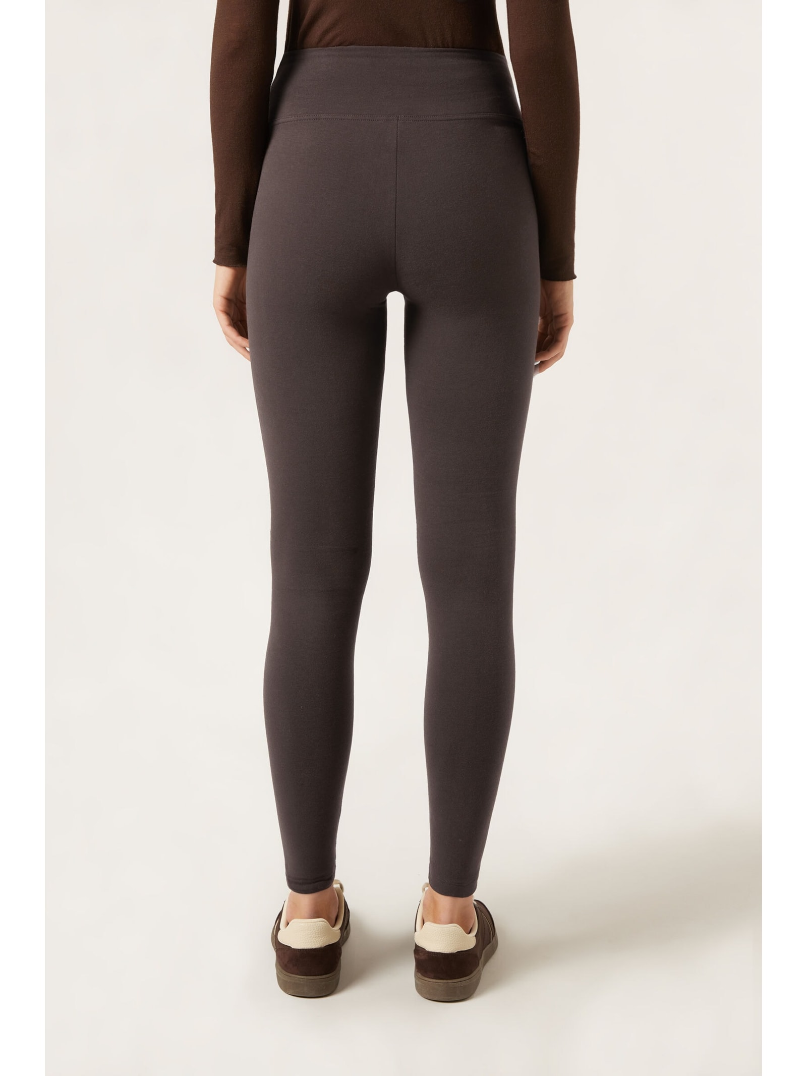 Calça Skinny Térmica Com Efeito Opaco Marrom Calzedonia