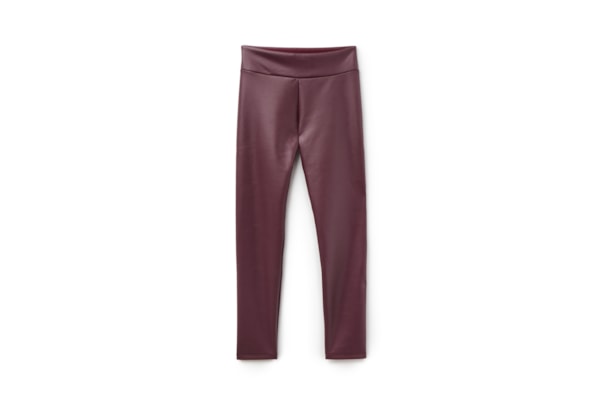 Calça Skinny Térmica Efeito Couro - Bordô