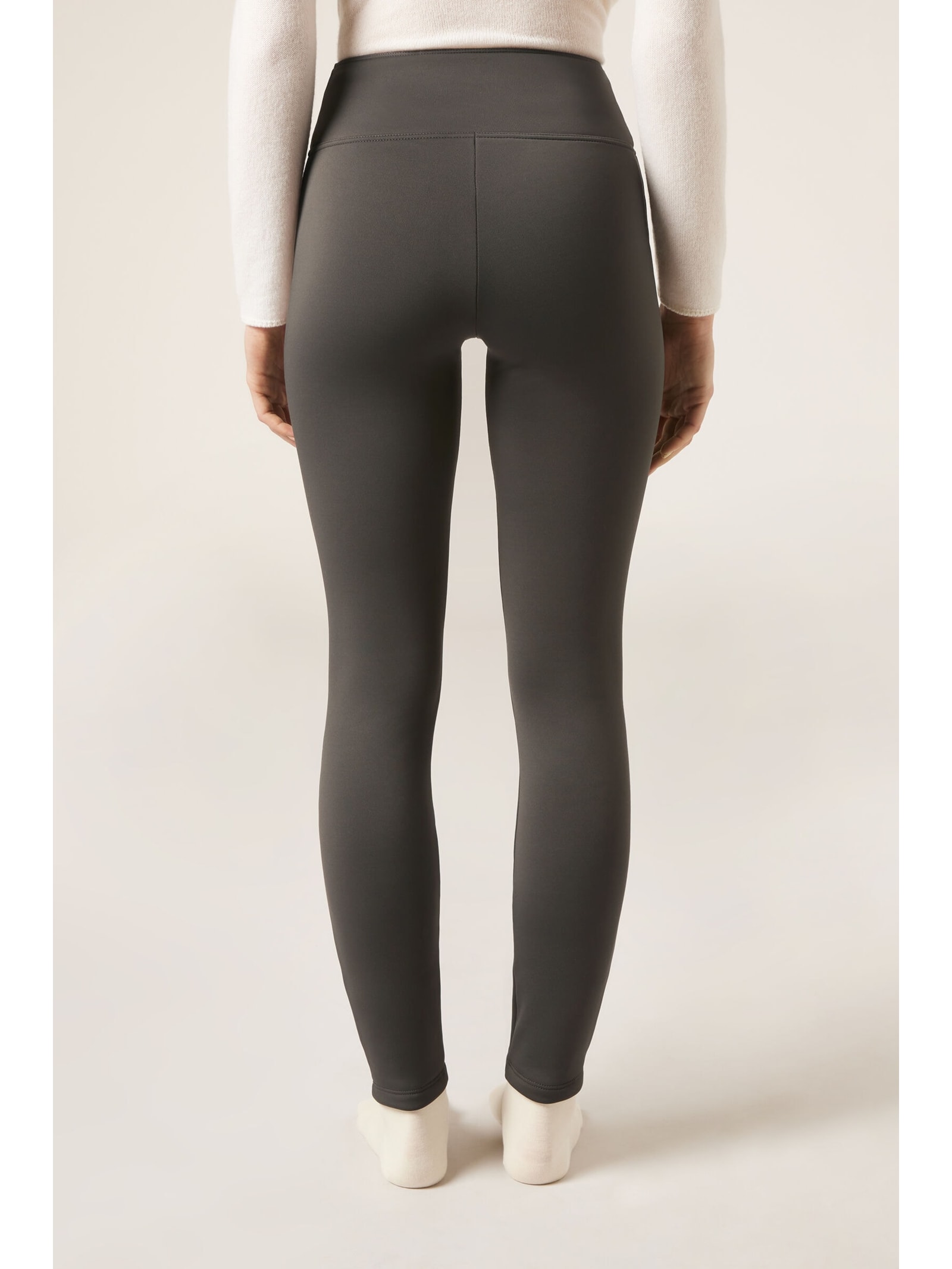 Calça Skinny Ultratérmica Plush Cinza Calzedonia