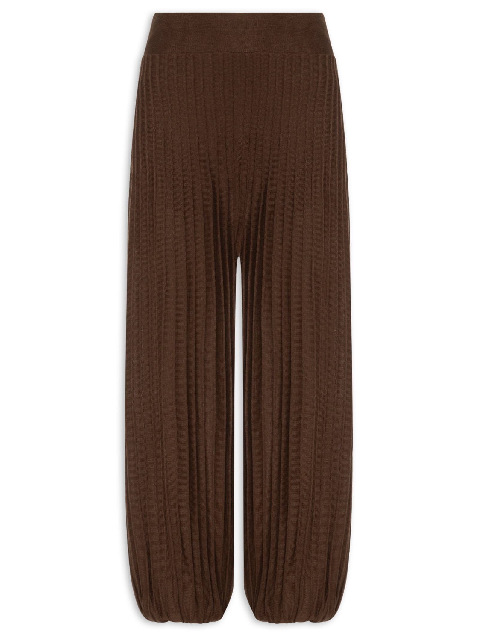 Calça Tricot Aladim Nervuras Feminina – Marrom Dress To