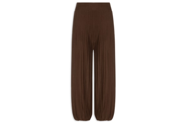 Calça Tricot Aladim Nervuras Feminina – Marrom