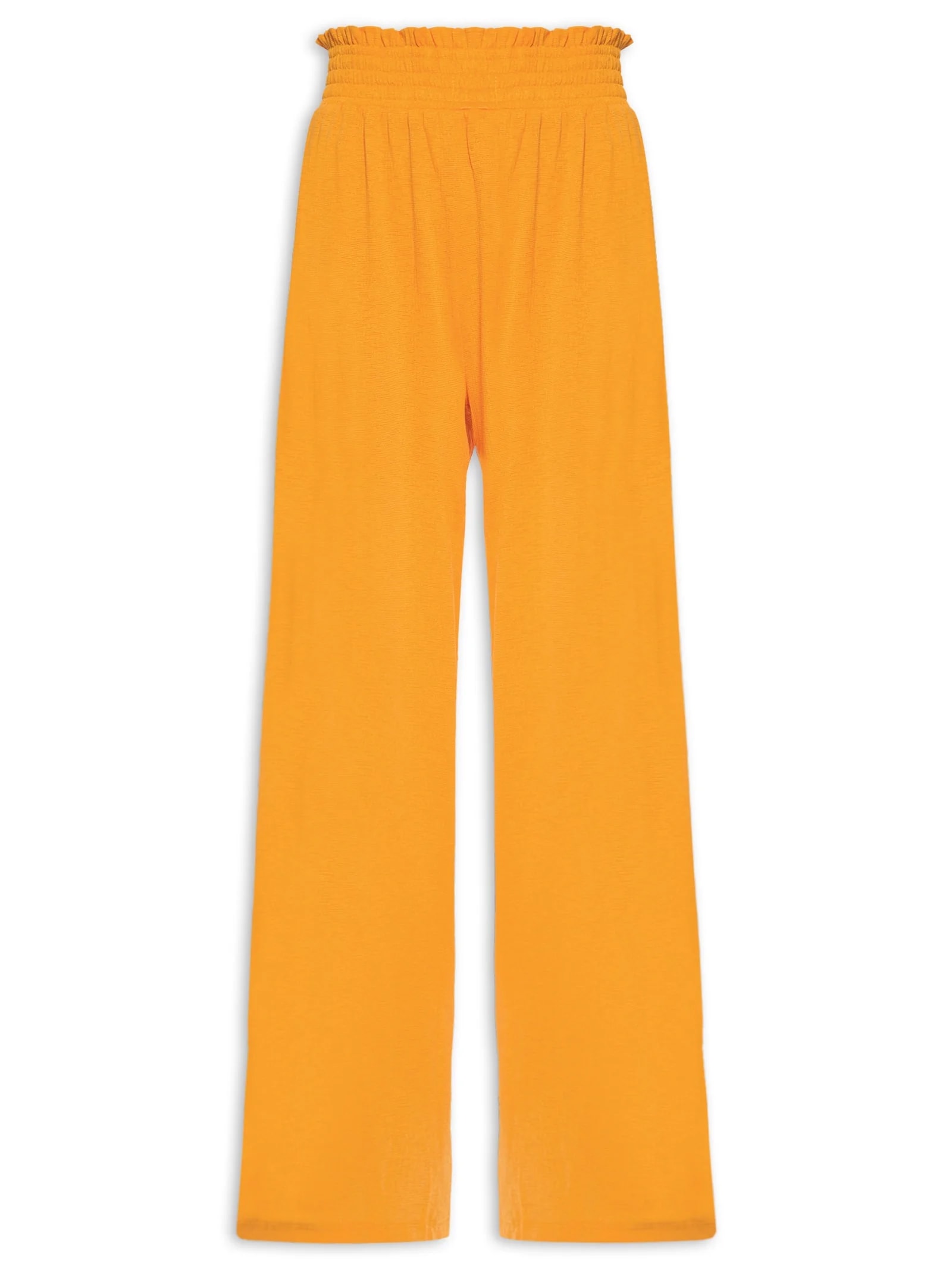 Calça Wide Leg Cintura Alta Laranja My Favorite Things