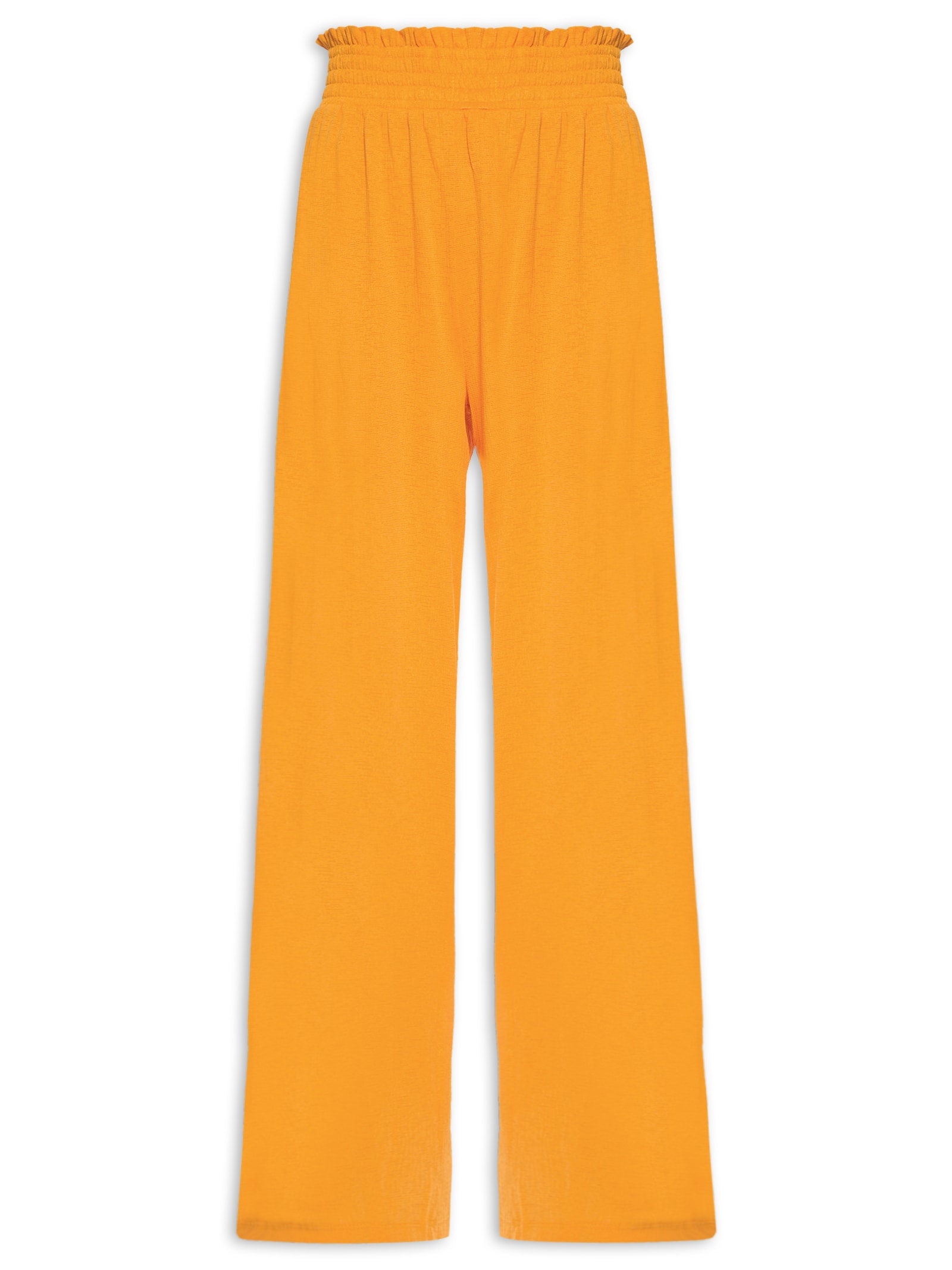Calça Wide Leg Cintura Alta Laranja My Favorite Things
