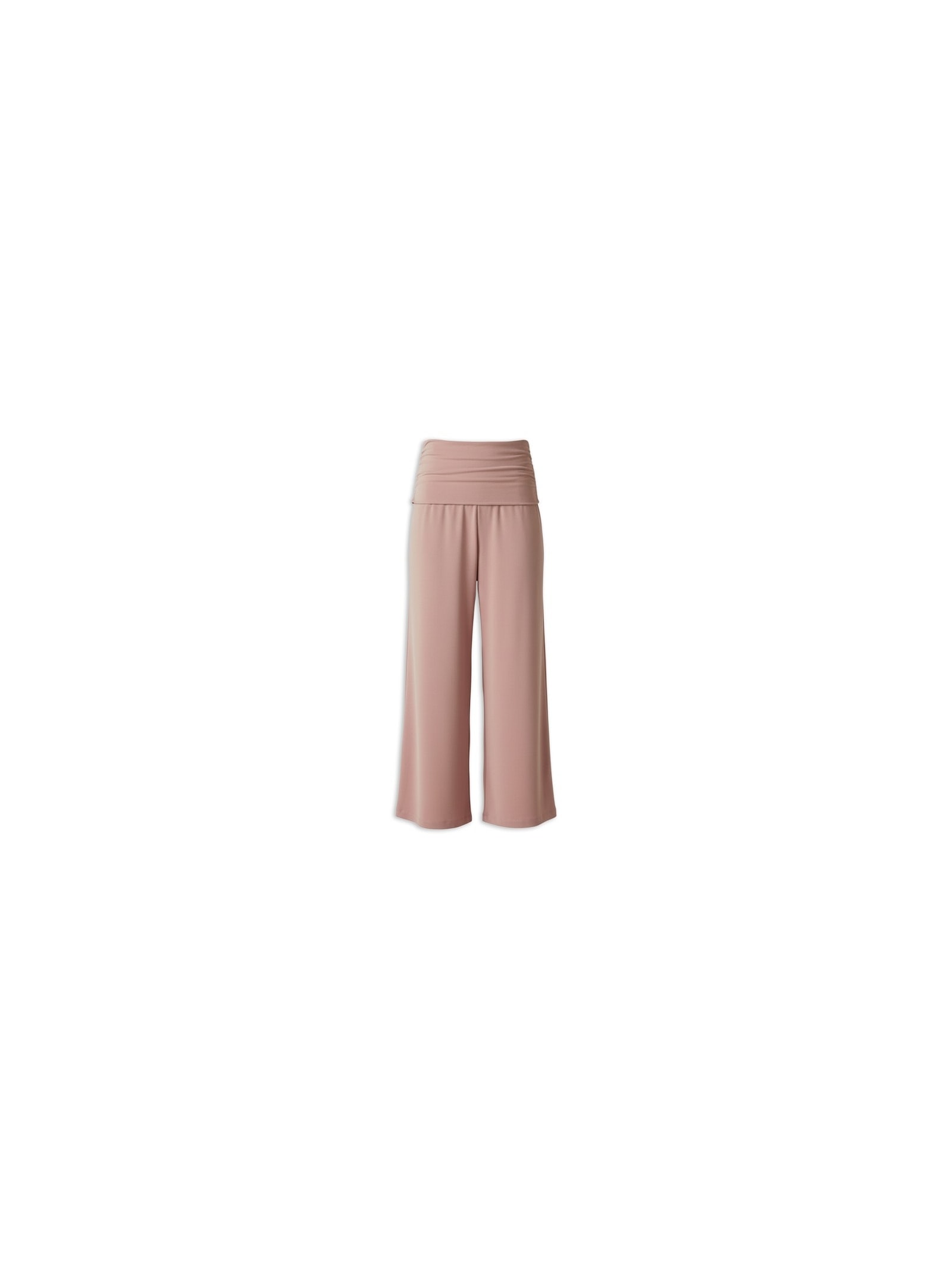 Calça Wide Leg Vira Cós Rosé Cristina Yogini