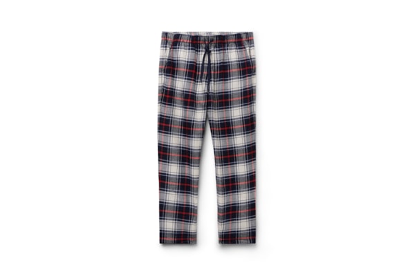 Calça Xadrez Em Algodão Soft - Azul