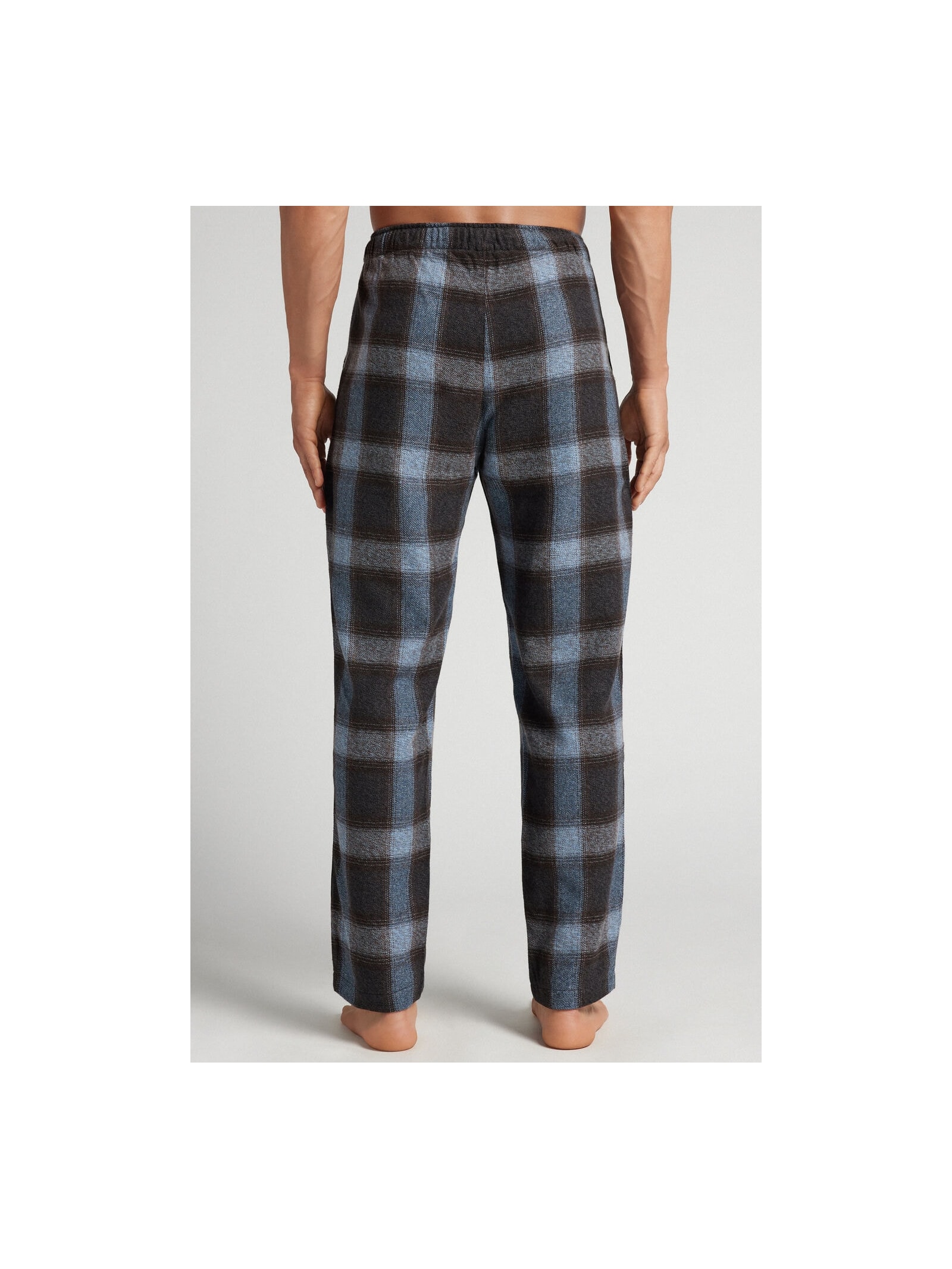 Calça Xadrez Em Algodão Soft Azul Intimissimi