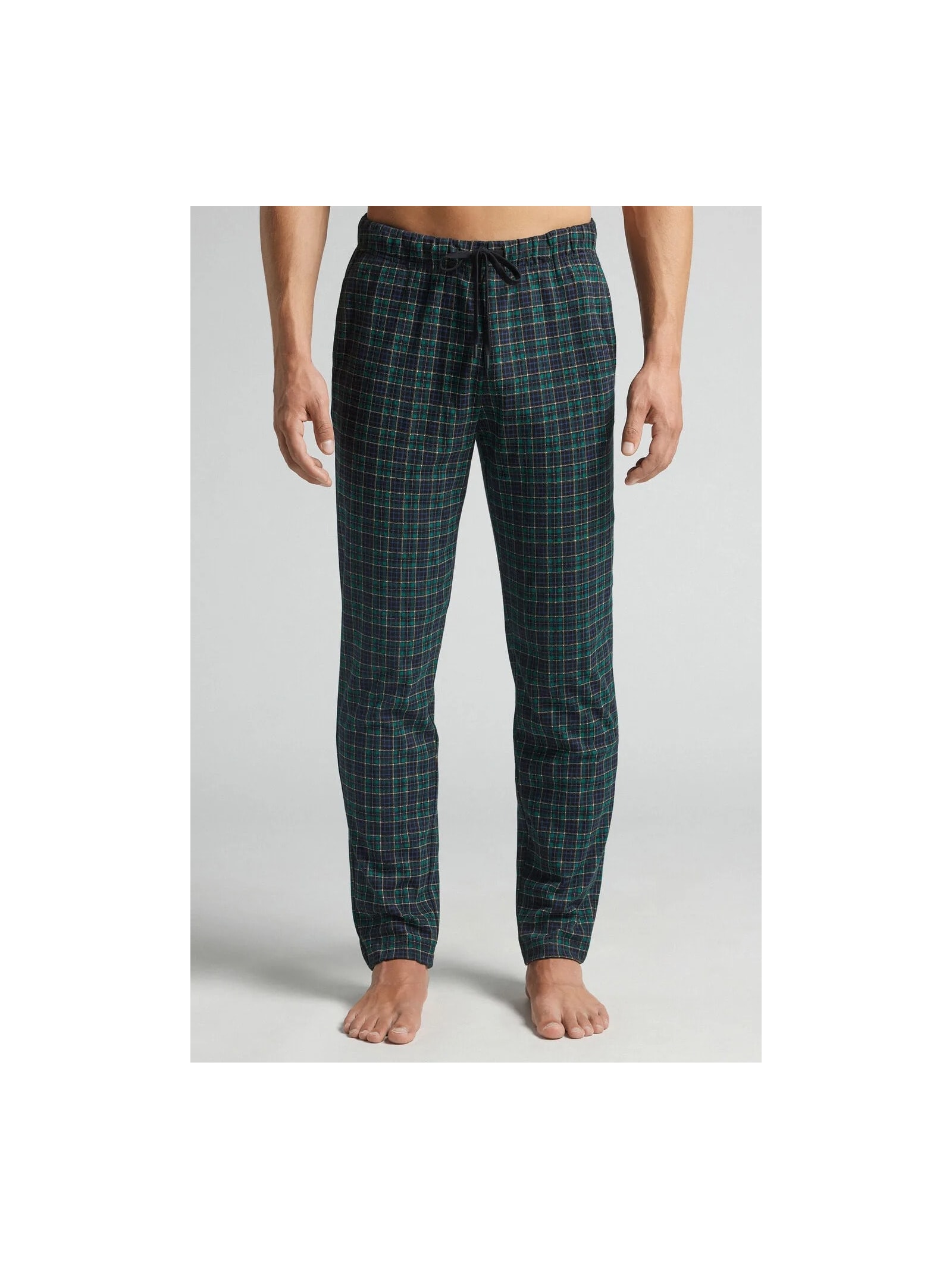 Calça Xadrez Em Algodão Verde Intimissimi