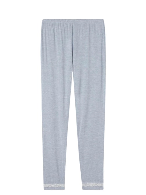 Calças Em Modal e Renda - Azul