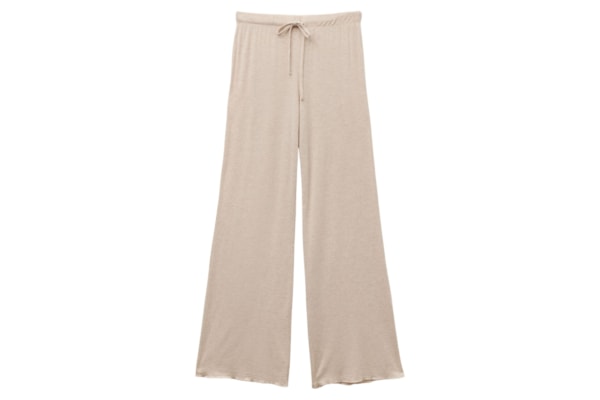 Calças Pantalona Em Modal Com Cashmere Ultralight - Bege