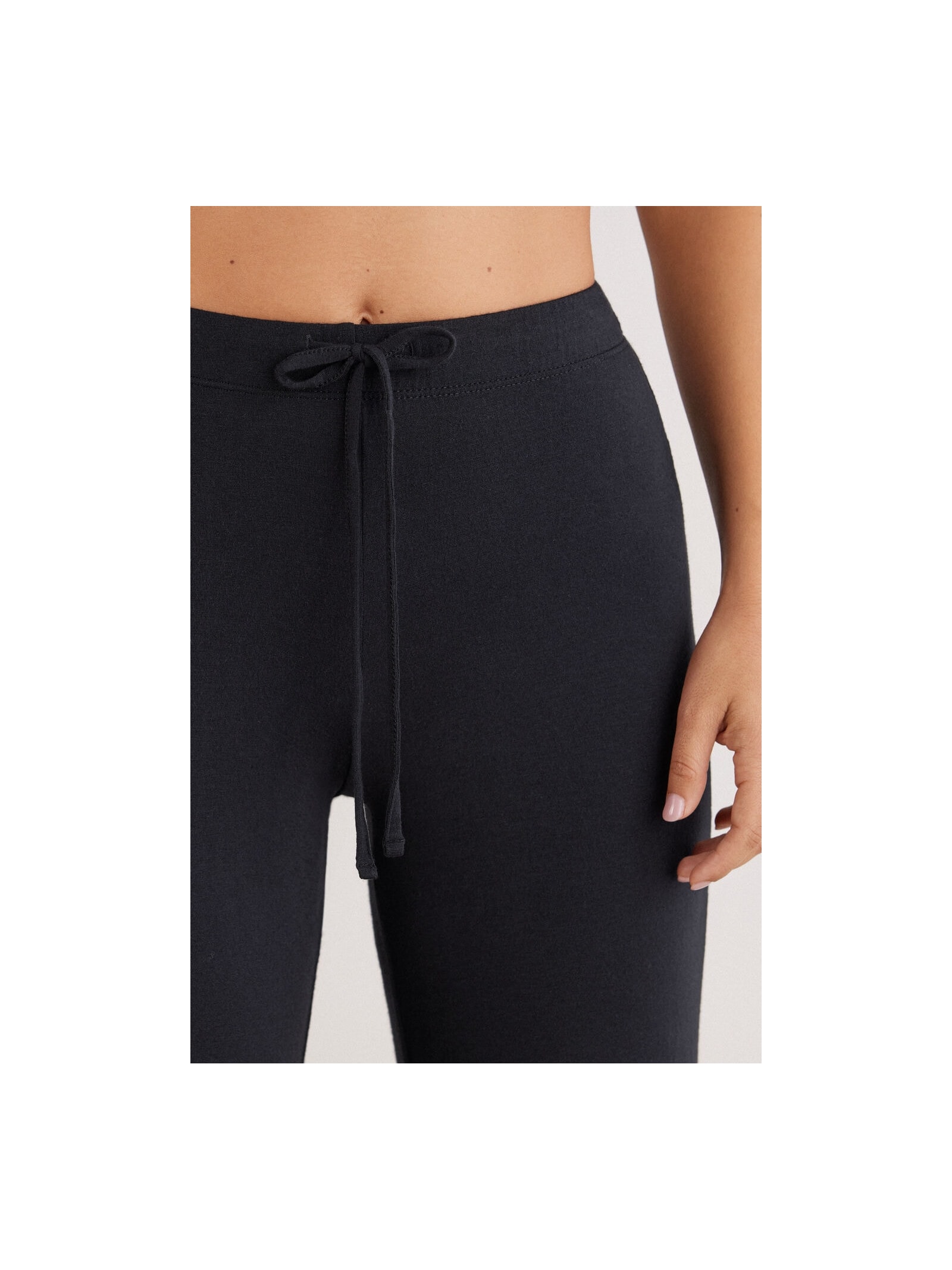 Calças Pantalona Em Modal Com Cashmere Ultralight Preto Intimissimi