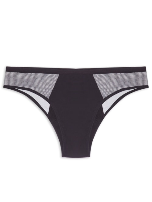 Calcinha Absorvente Biquíni Fluxo Moderado – Preto