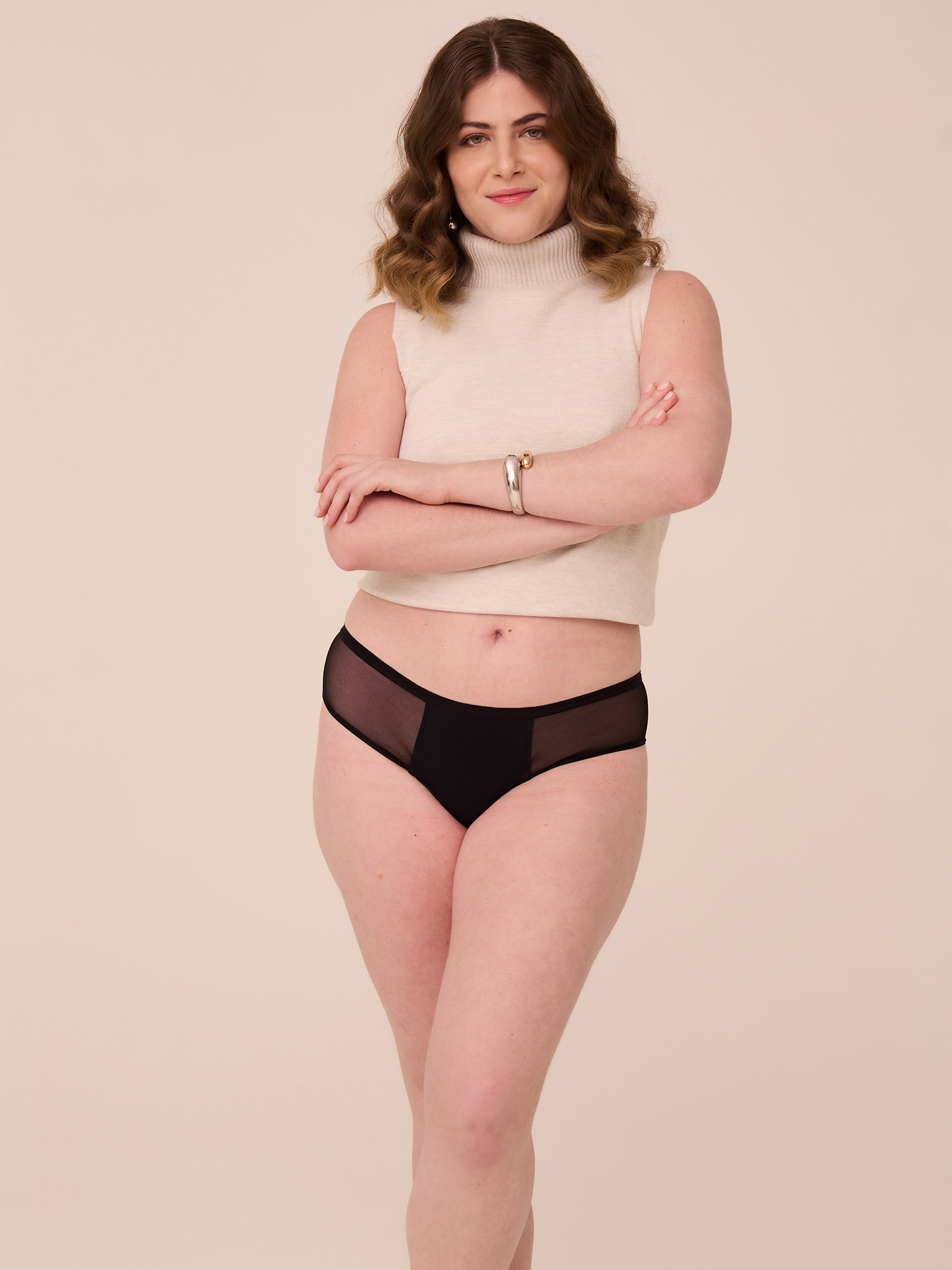 Calcinha Absorvente Biquíni Fluxo Moderado Preto  Pantys